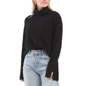 NO NAME Black Cashmere Essential Turtleneck Sweater
